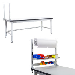 Ergonomic Industrial Packing Workbench (with side panel starter kit)