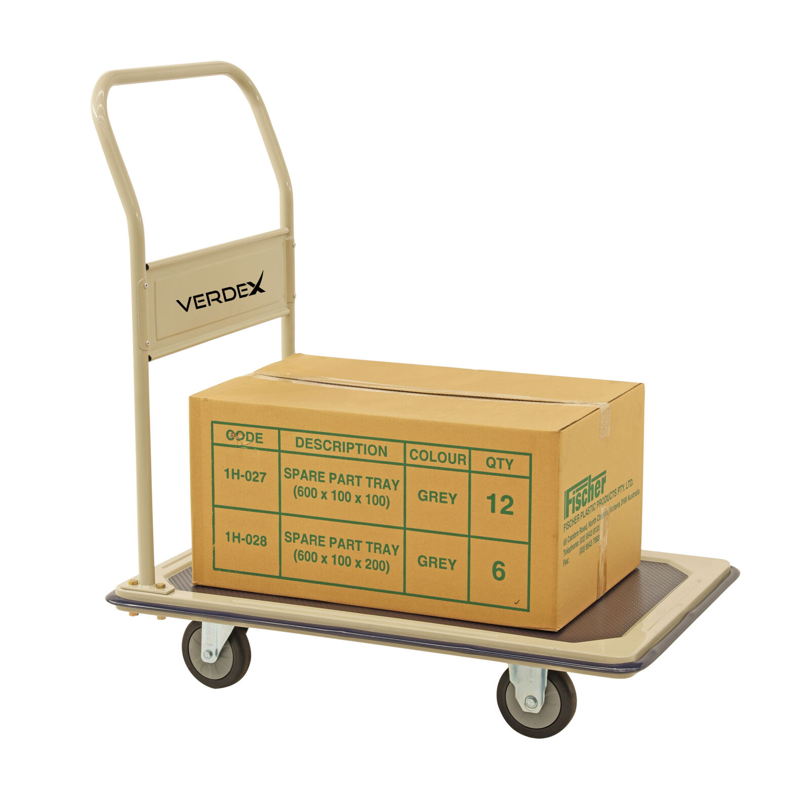 1 Fixed Handle Platform Trolley 880x580mm