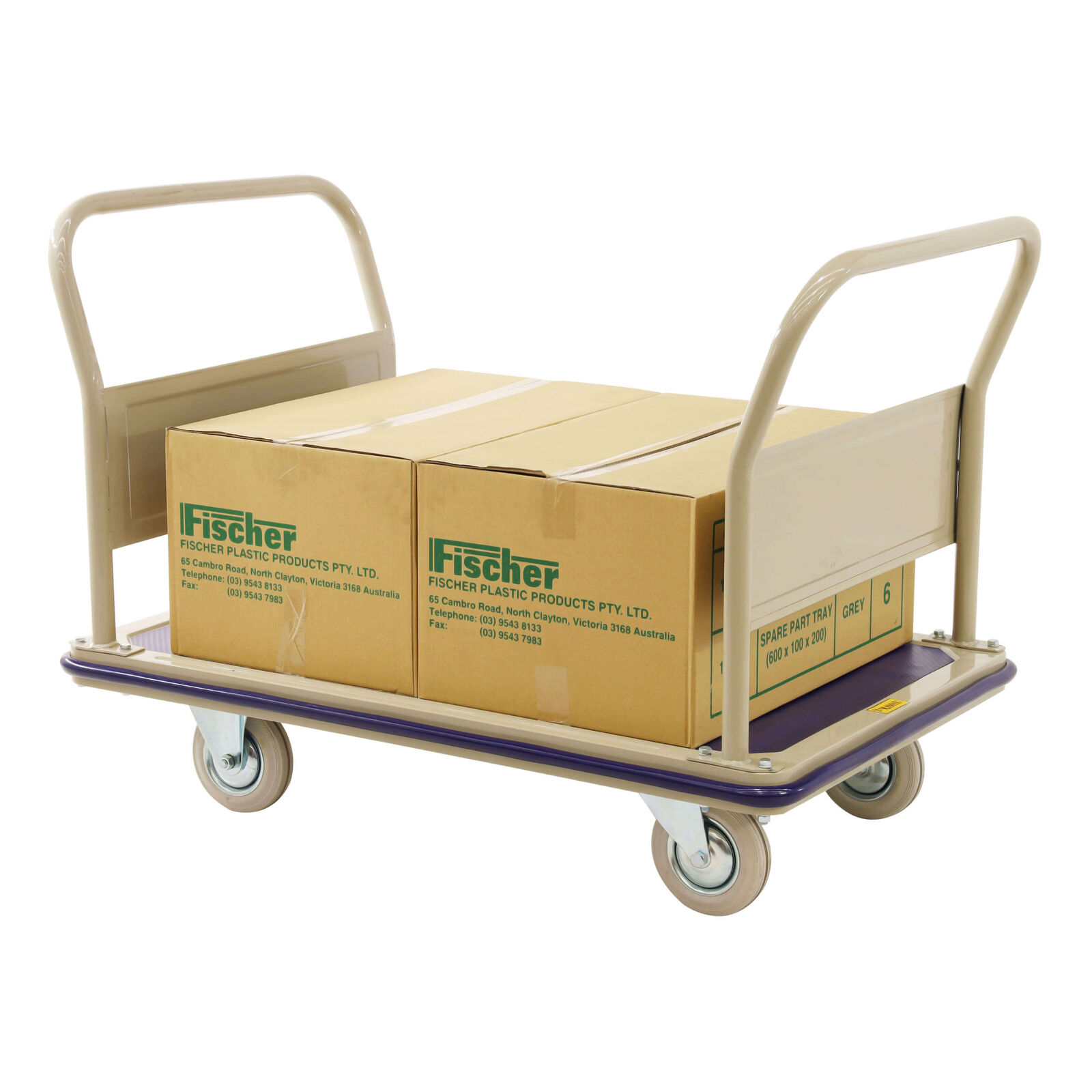 2 Fixed Handles Large Platform Trolley (1150x750mm)