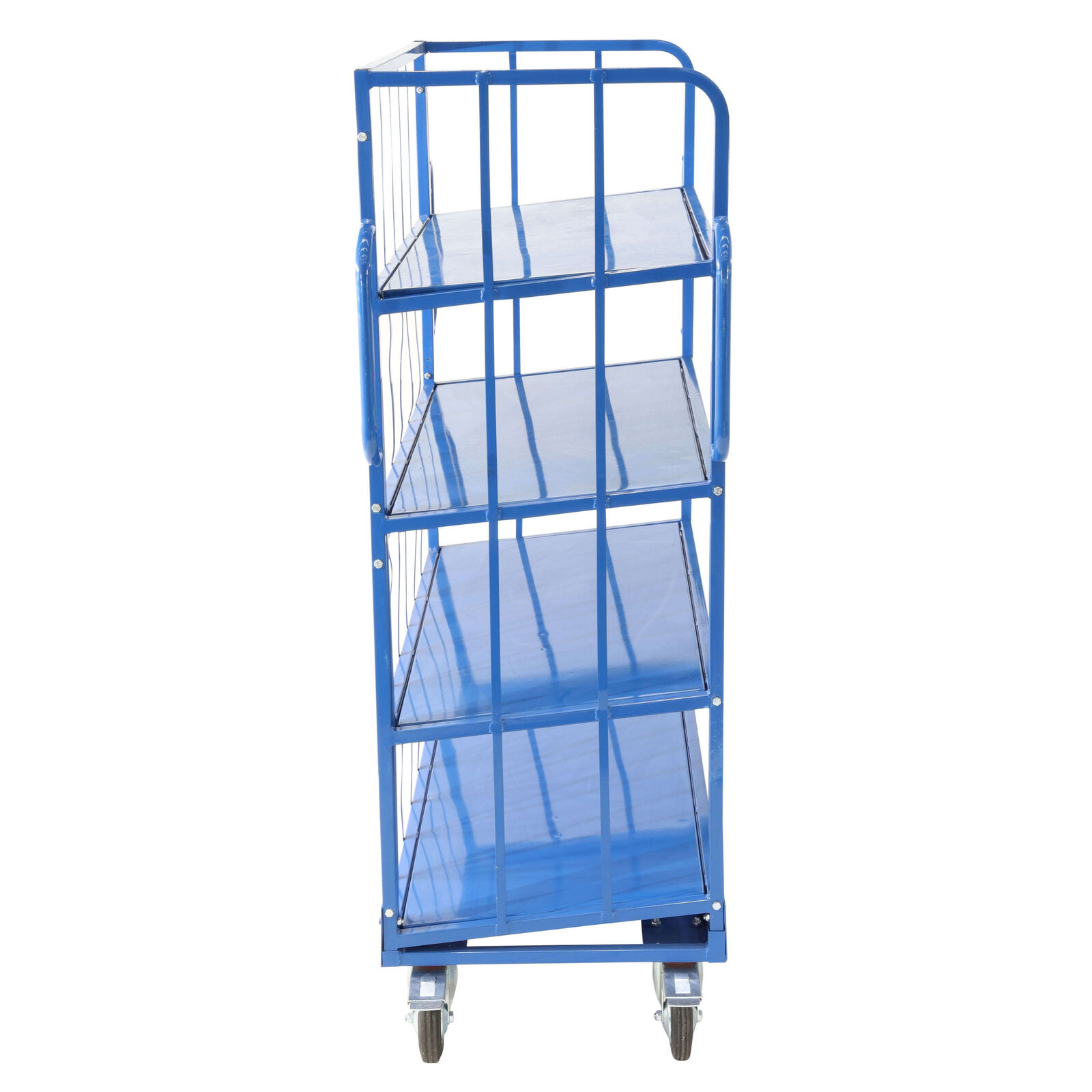 Heavy Duty Sloping 4 Shelf Trolley - 1410mm wide