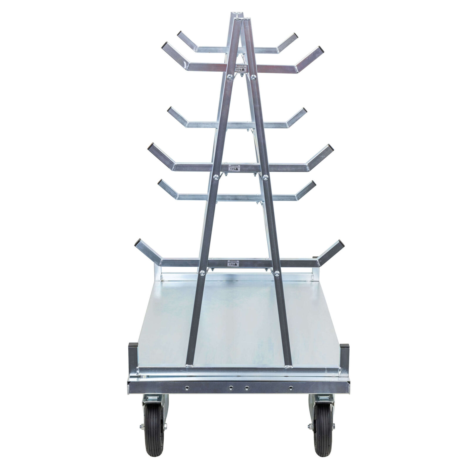 A Frame Panel Cart with Trestle Racks (Pneumatic Castors)