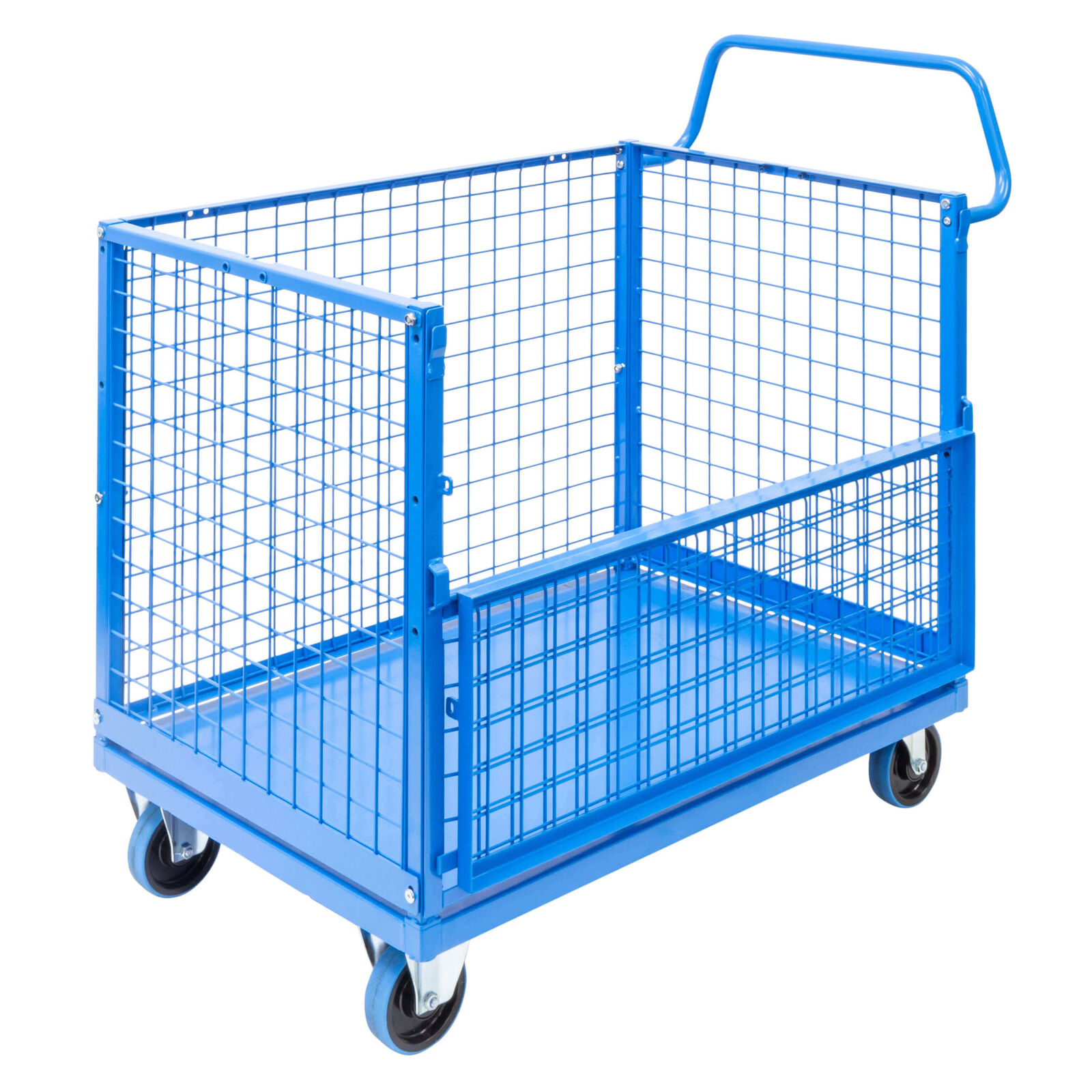 Mesh Cage Trolley with Drop Down Gate