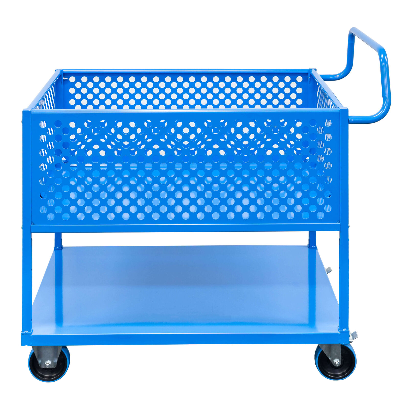2 Tier Steel Half Height Single Basket Trolley