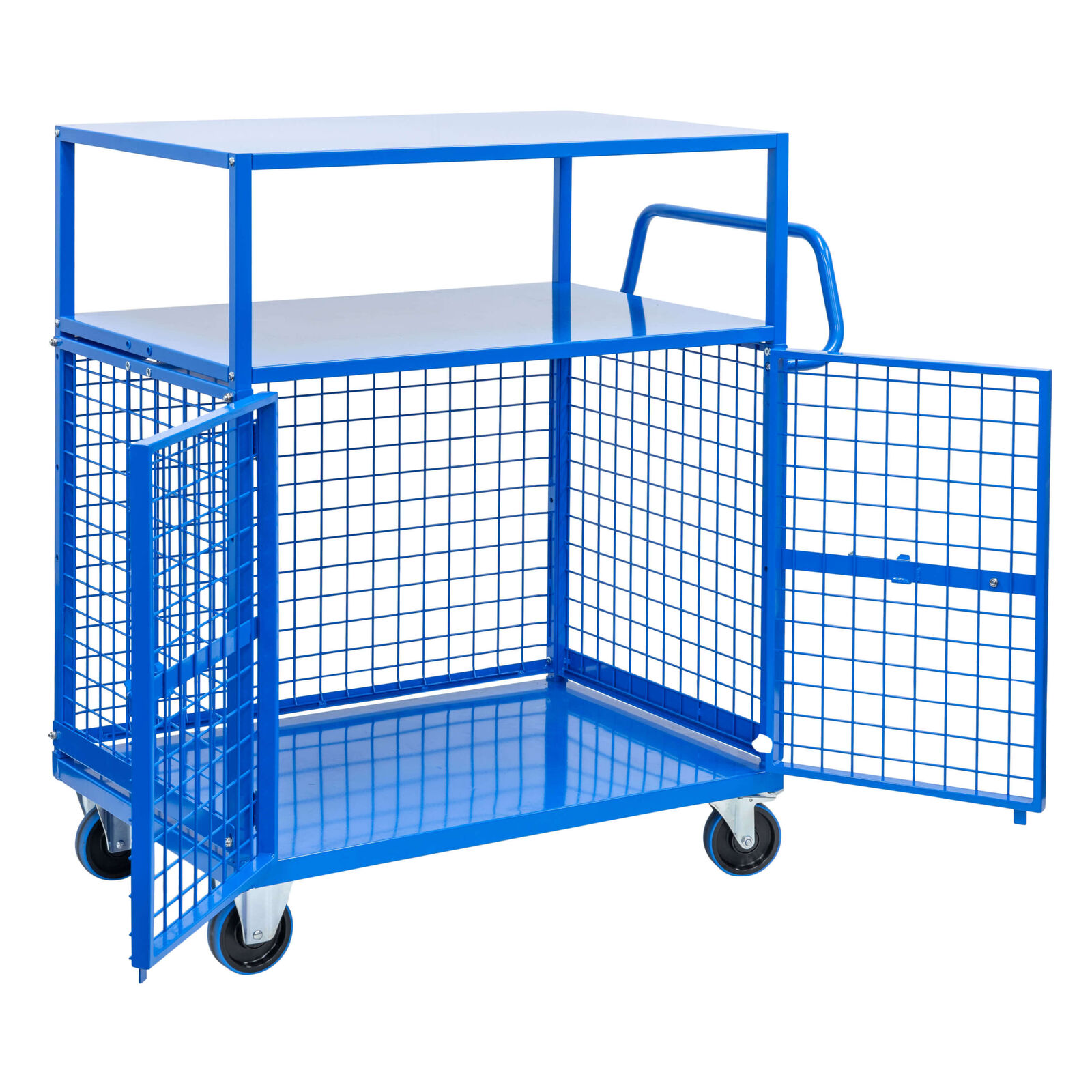 Mesh Cage Trolley with 2 Tiers