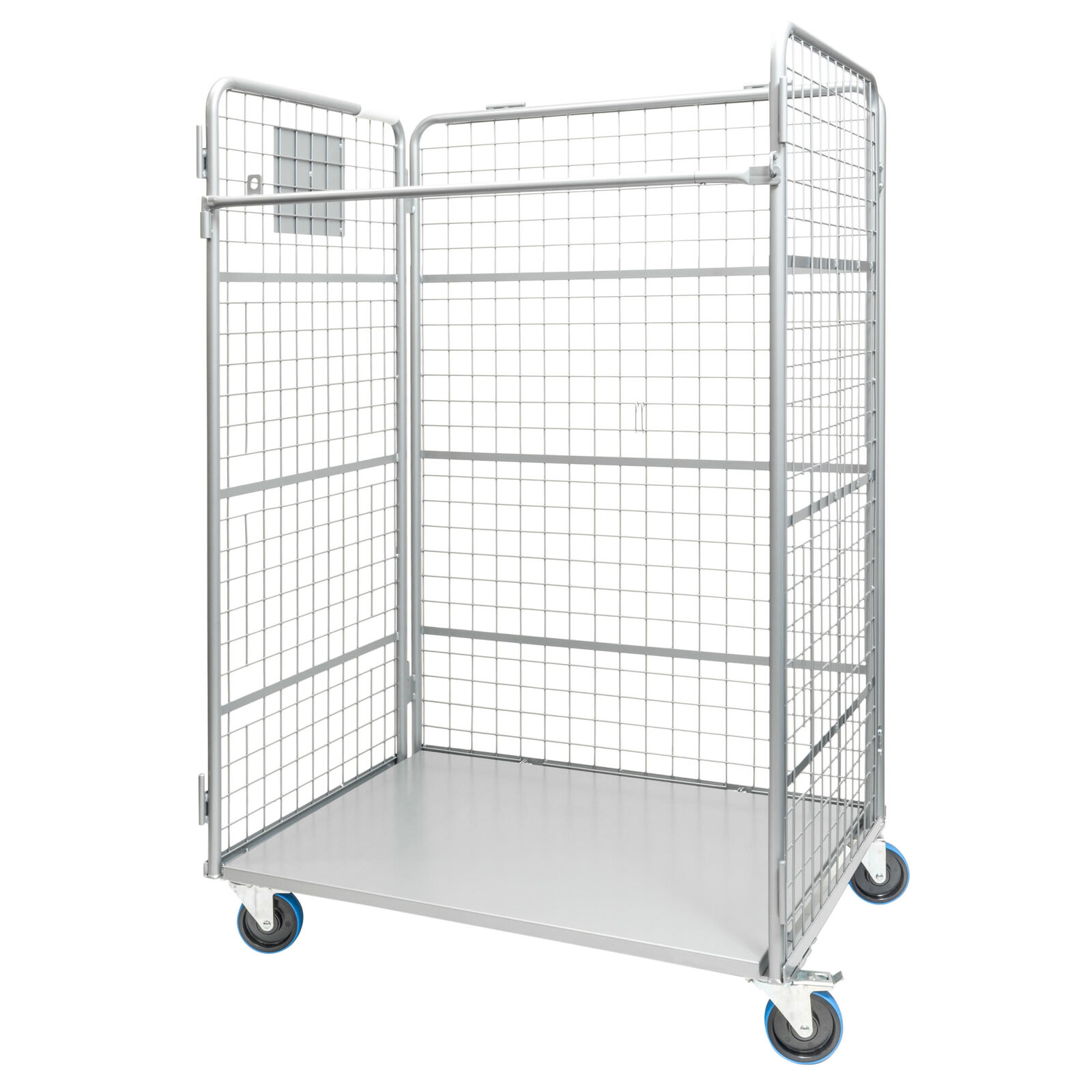 Heavy Duty 3-Sided Mesh Cage Trolley (shelves sold separately)