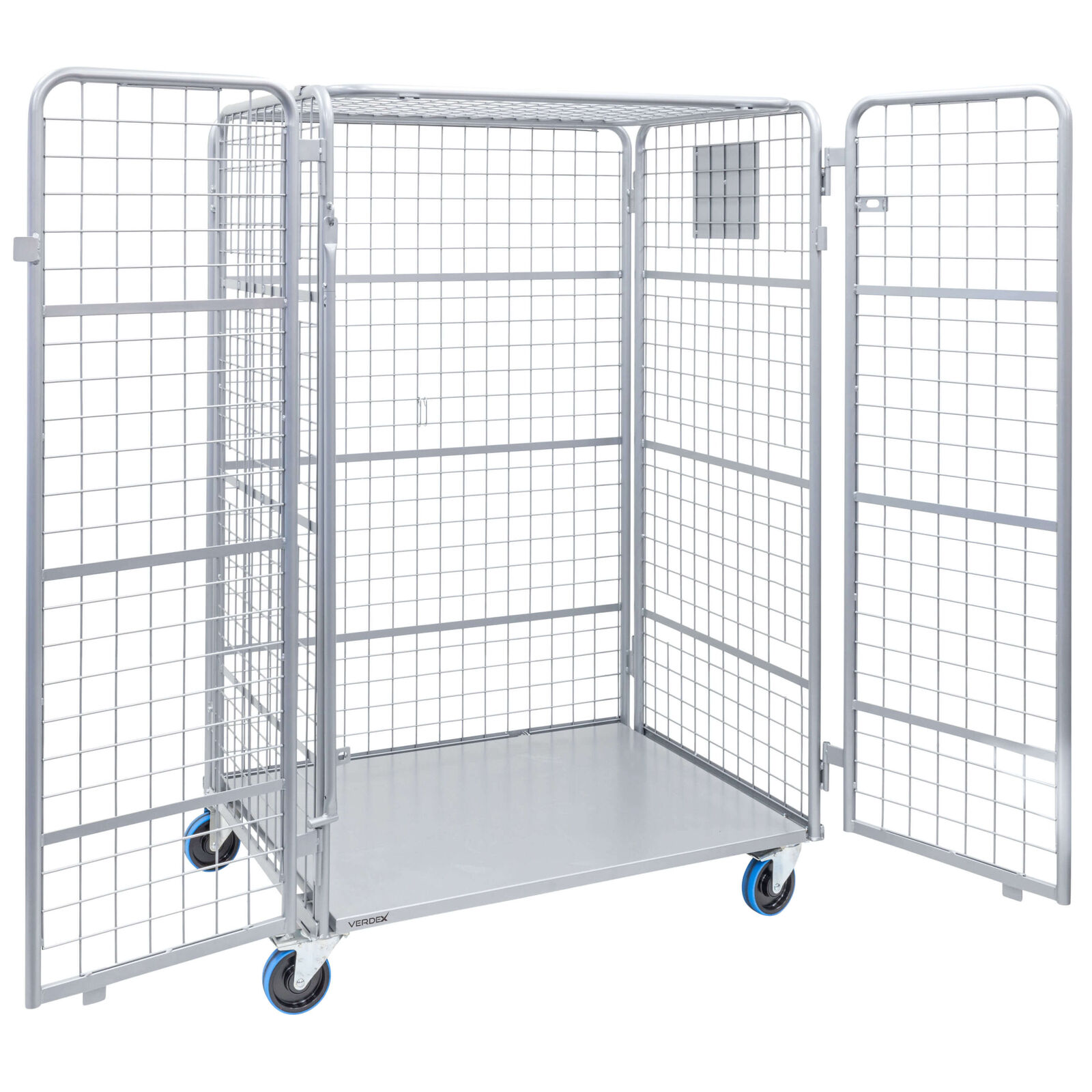 Heavy Duty Mesh Cage Trolley (with Doors & Roof)