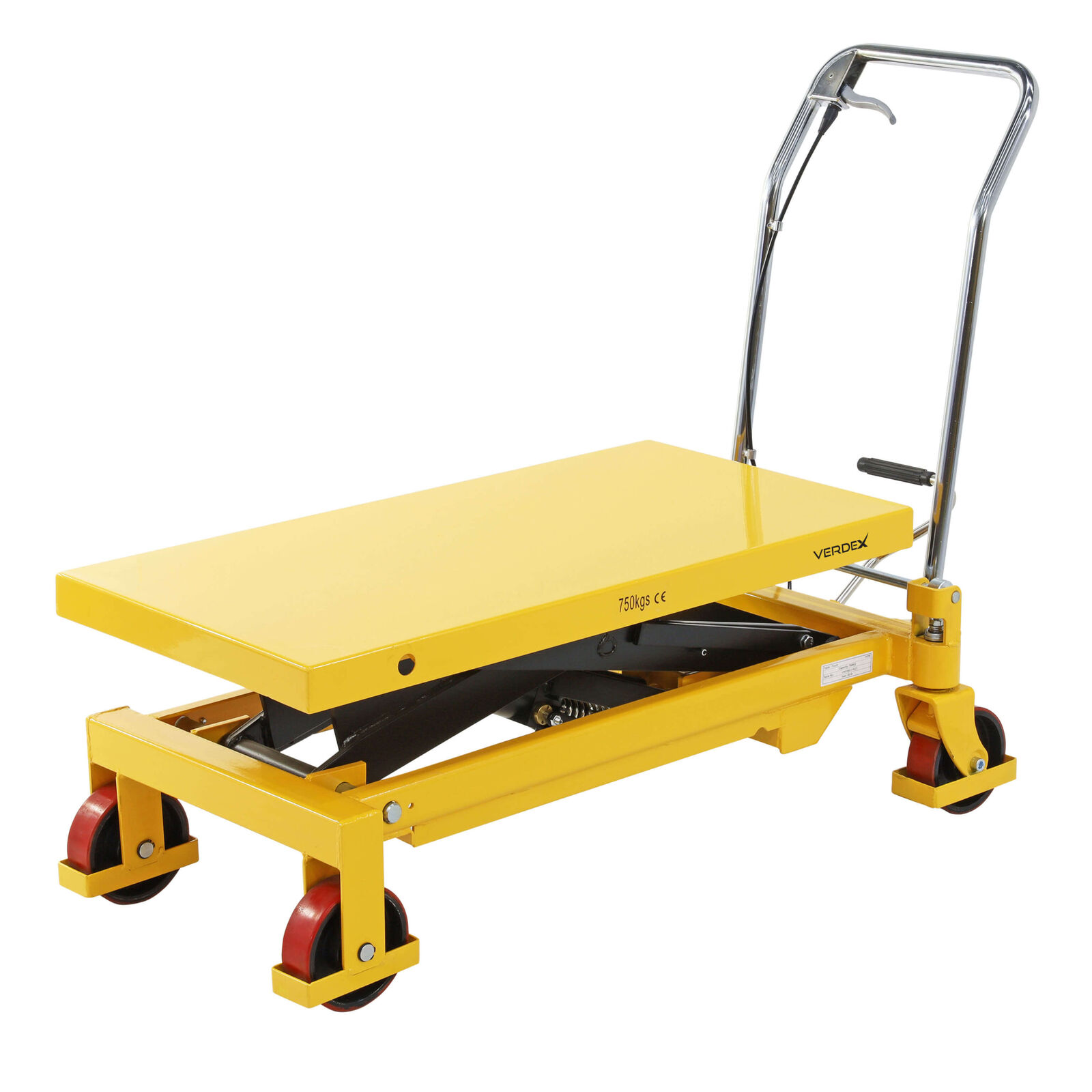 Scissor Lift Trolley 1000x510mm (750kg capacity) - Single Scissor