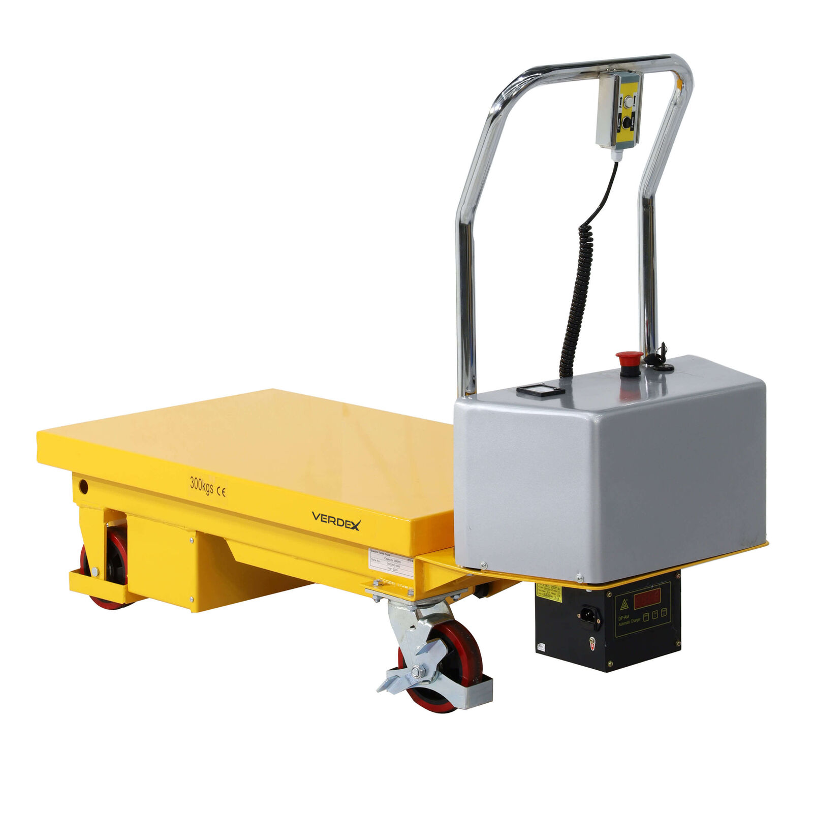 Electric Scissor Lift Trolley 500x850mm (300kg capacity) - Single Scissor
