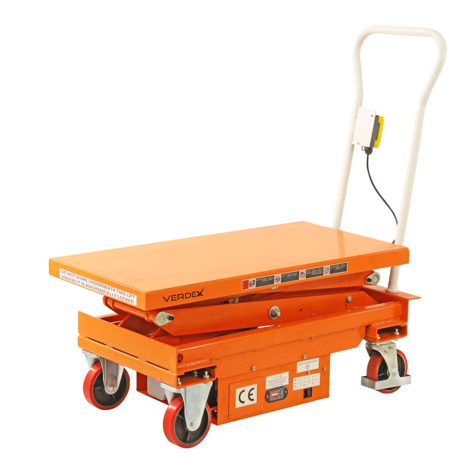 Electric Scissor Lift Trolley 520x1010mm (500kg capacity) - Double Scissor