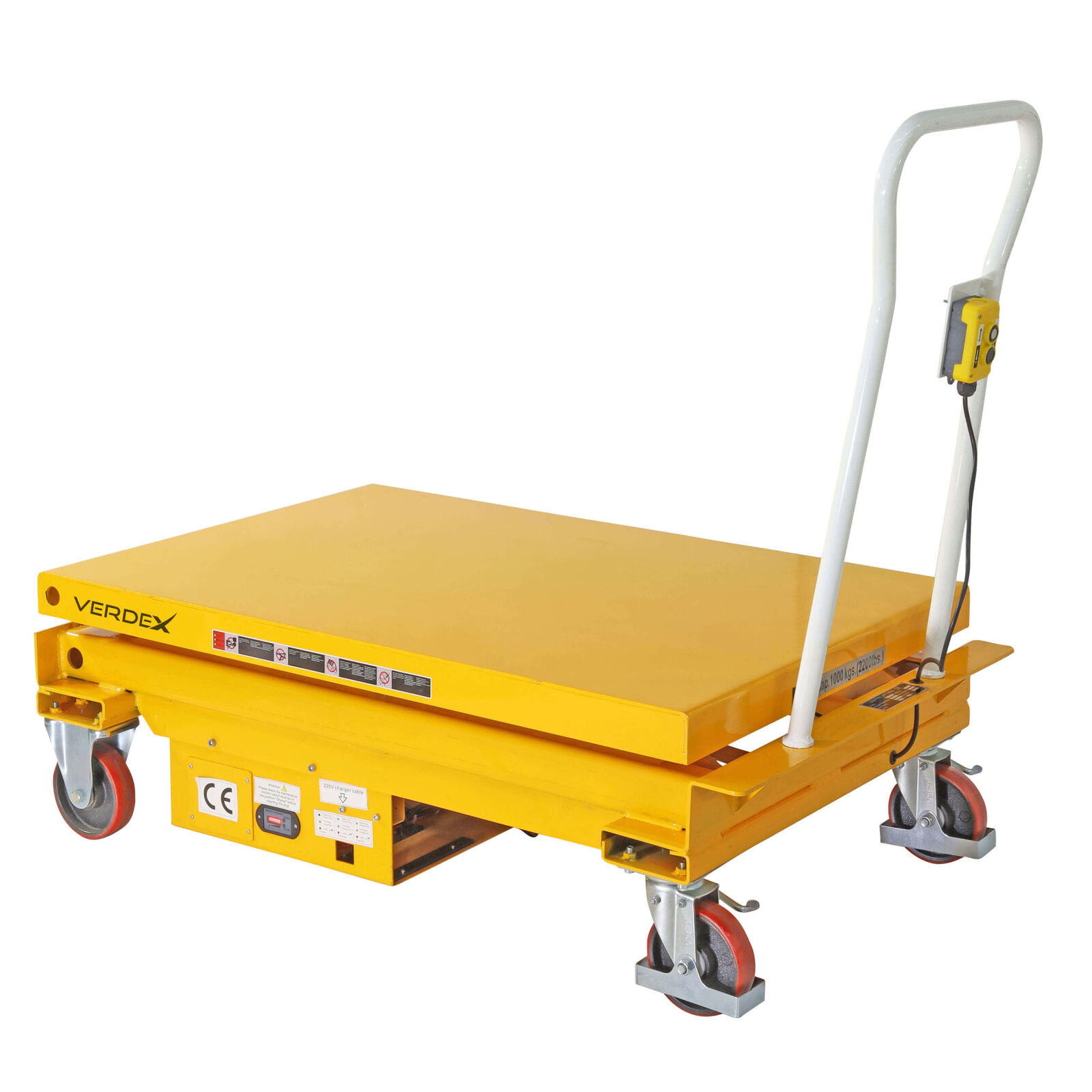 Electric Scissor Lift Trolley 800x1200mm (1000kg capacity) - Single Scissor
