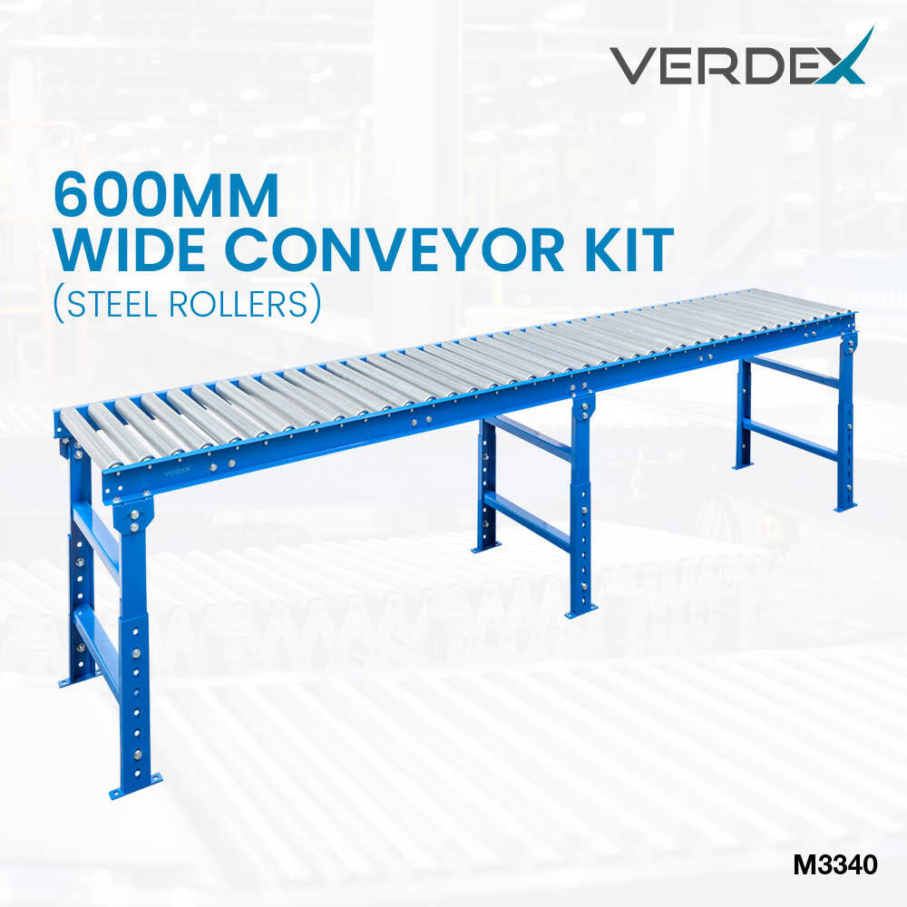 Steel Roller Conveyor Kit 3 metres long x 600mm wide