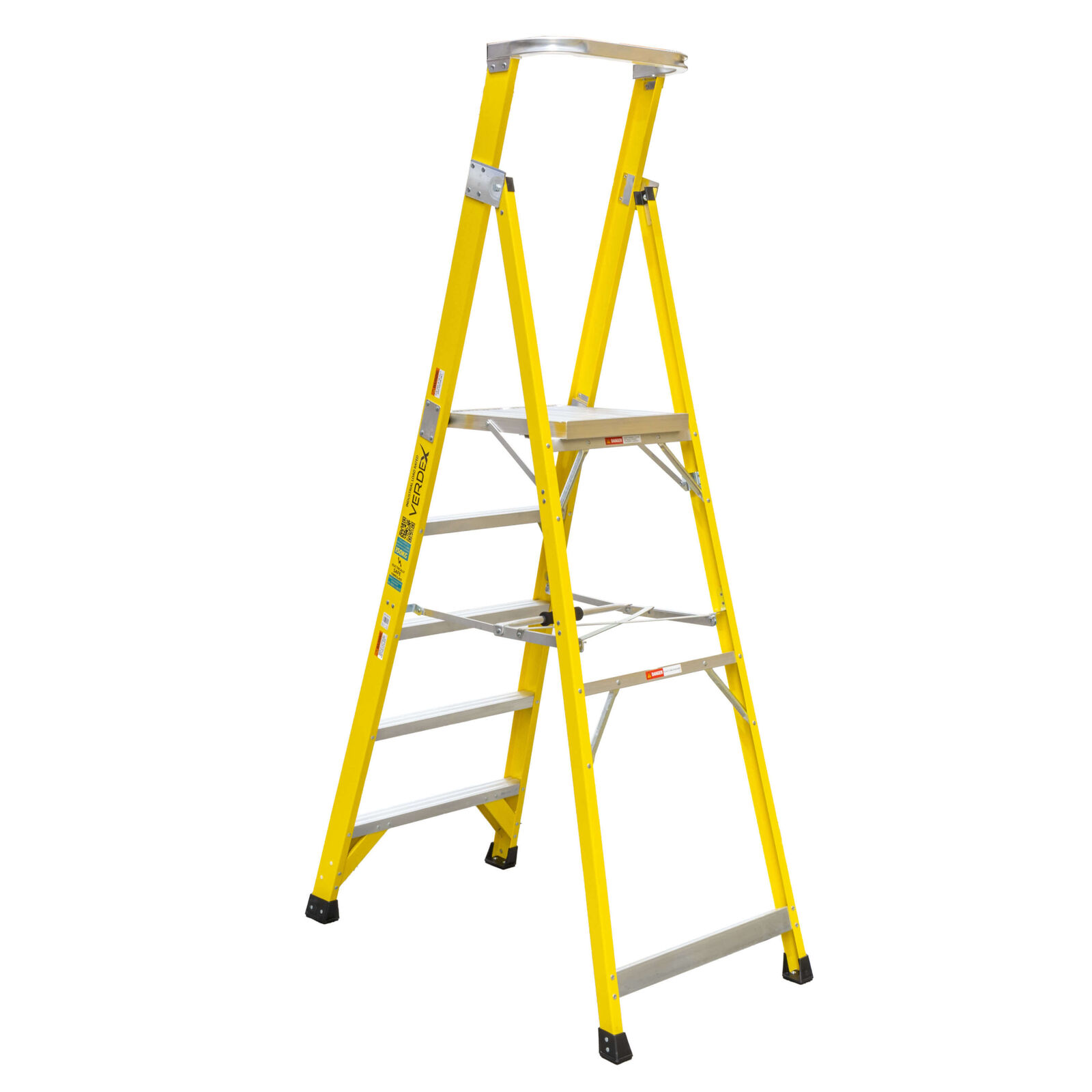 Fibreglass Industrial Platform Ladder 5 step (1500mm platform height)