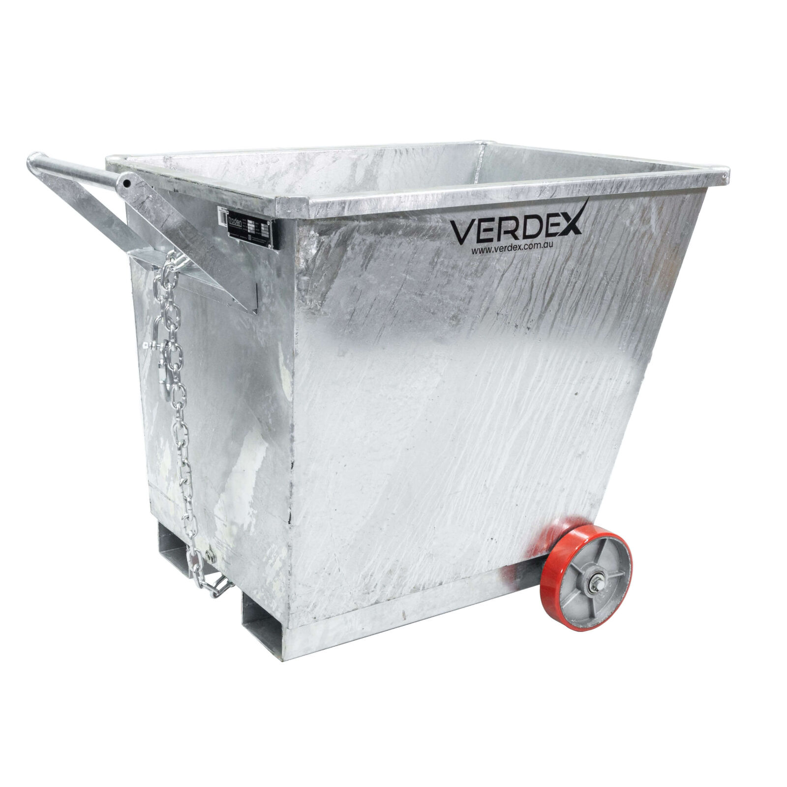 Hot Dipped Galvanised 350L Fork Waste Bin