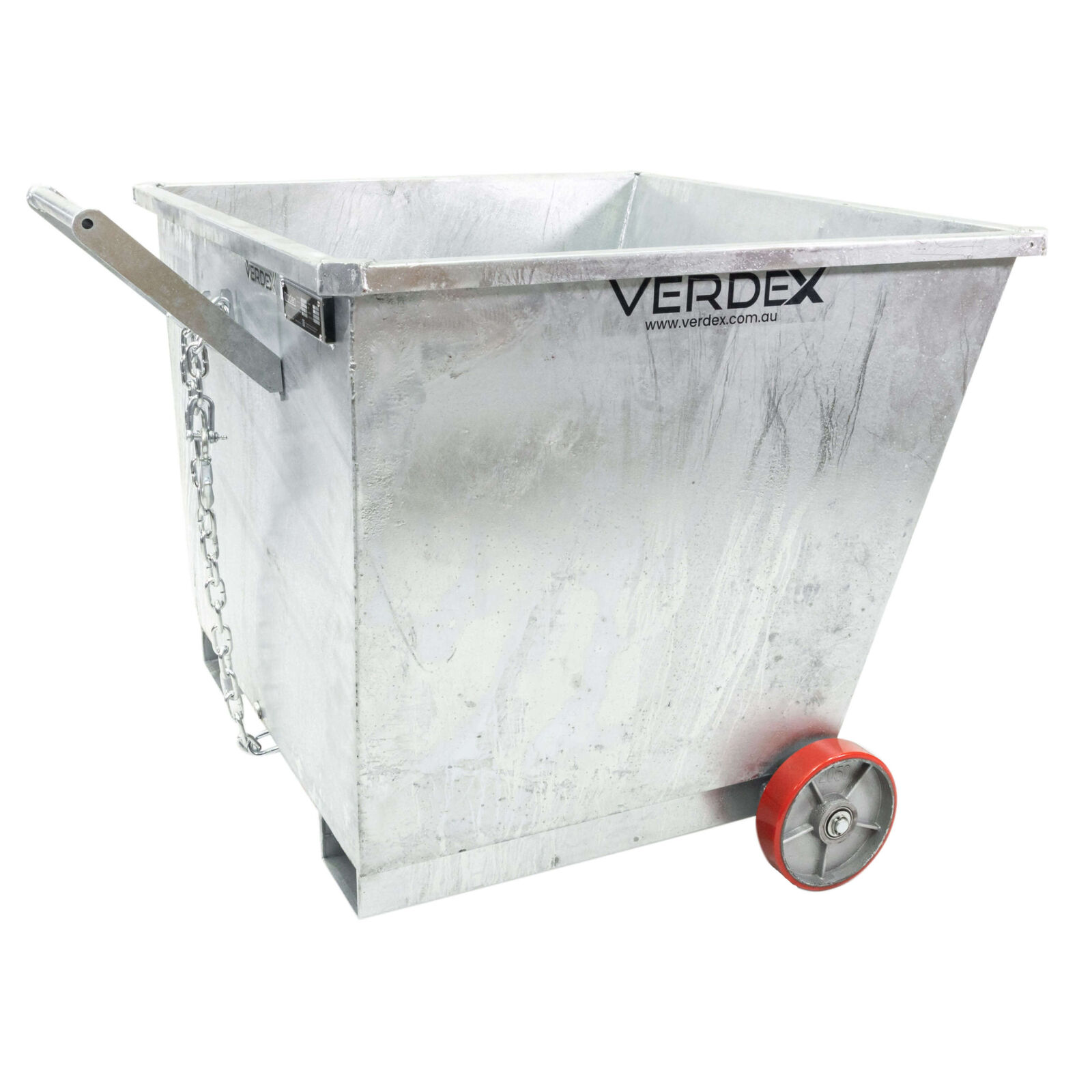 Hot Dipped Galvanised 460L Fork Waste Bin
