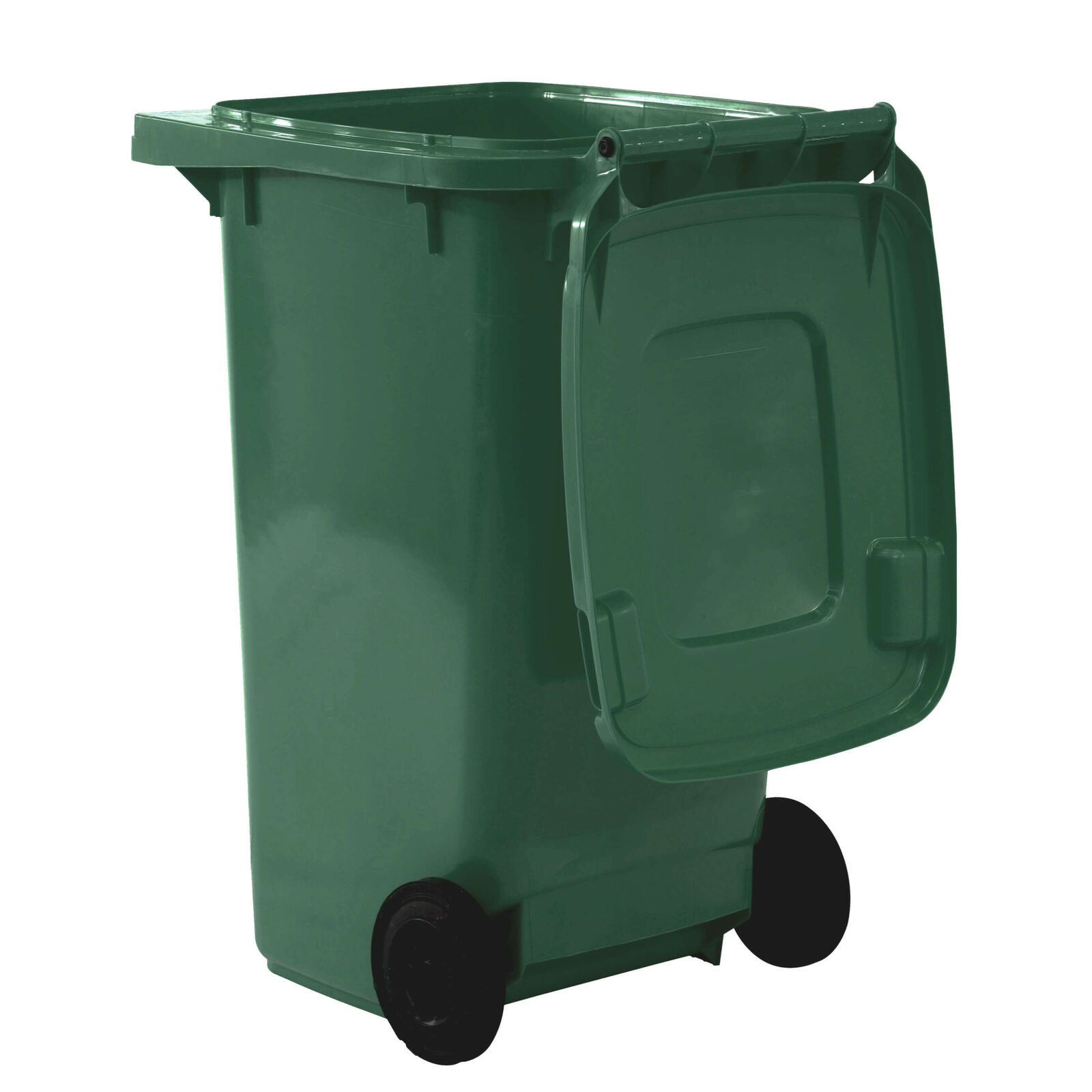 Plastic Wheelie Bin 120 Litre- Dark Green (480x550x940mm - WxDxH)