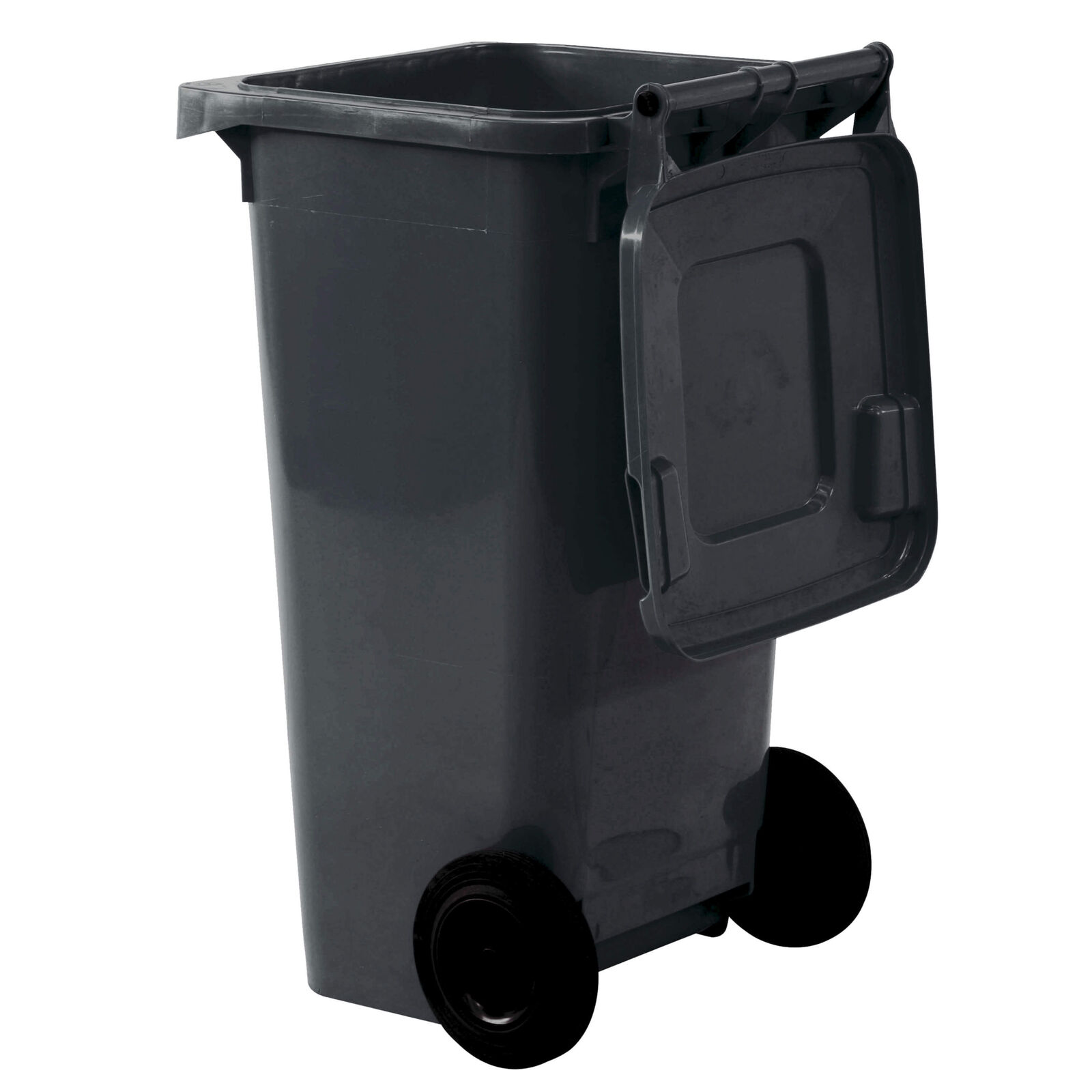 Plastic Wheelie Bin 120 Litre- Grey (480x550x940mm - WxDxH)