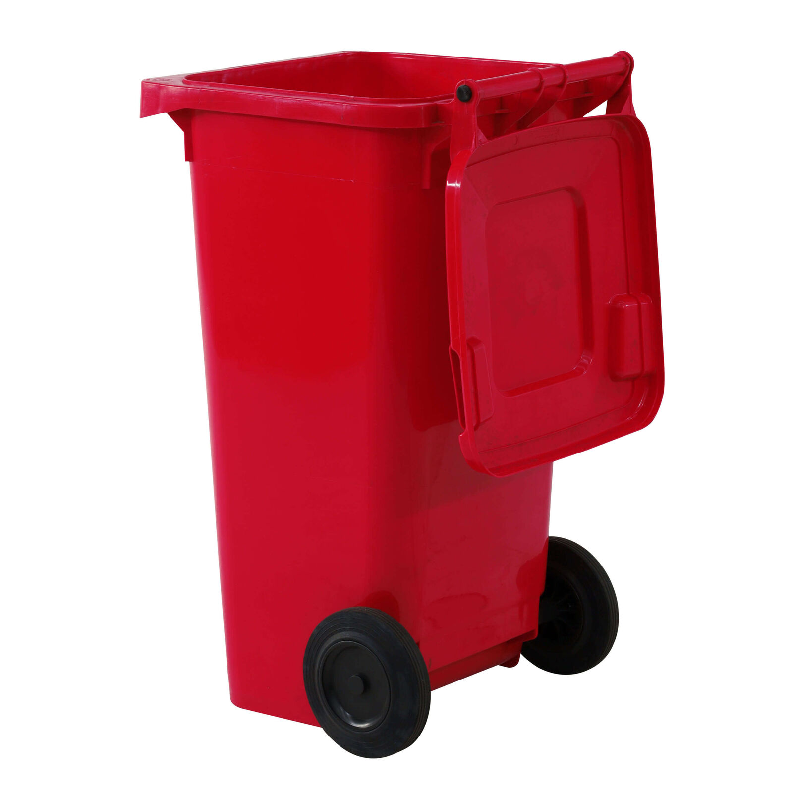 Plastic Wheelie Bin 120 Litre- Red (480x550x940mm - WxDxH)