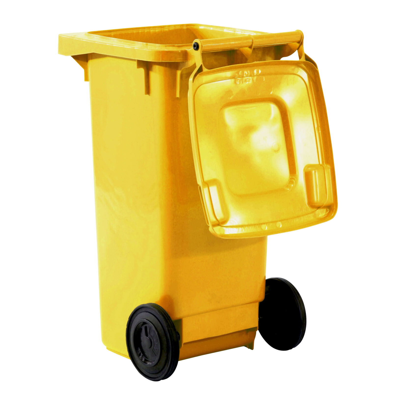 Plastic Wheelie Bin 120 Litre- Yellow (480x550x940mm - WxDxH)