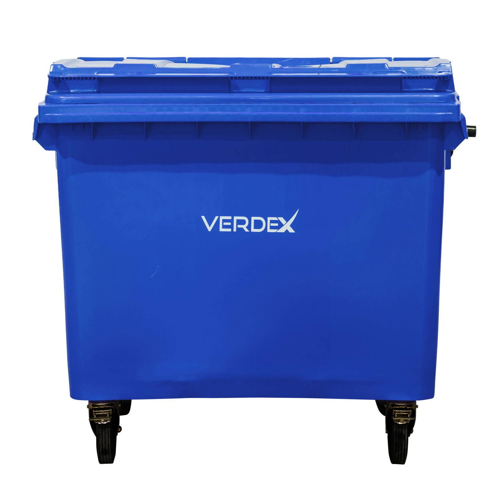 Large Plastic Wheelie Bin  -  Flat Lid 660L (Blue)