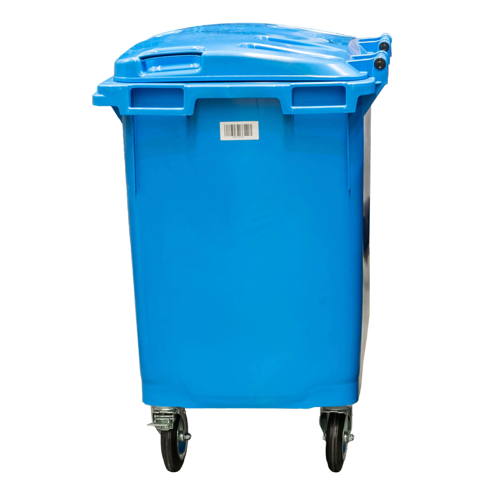 Large Plastic Wheelie Bin  -  Flat Lid 660L (Blue)