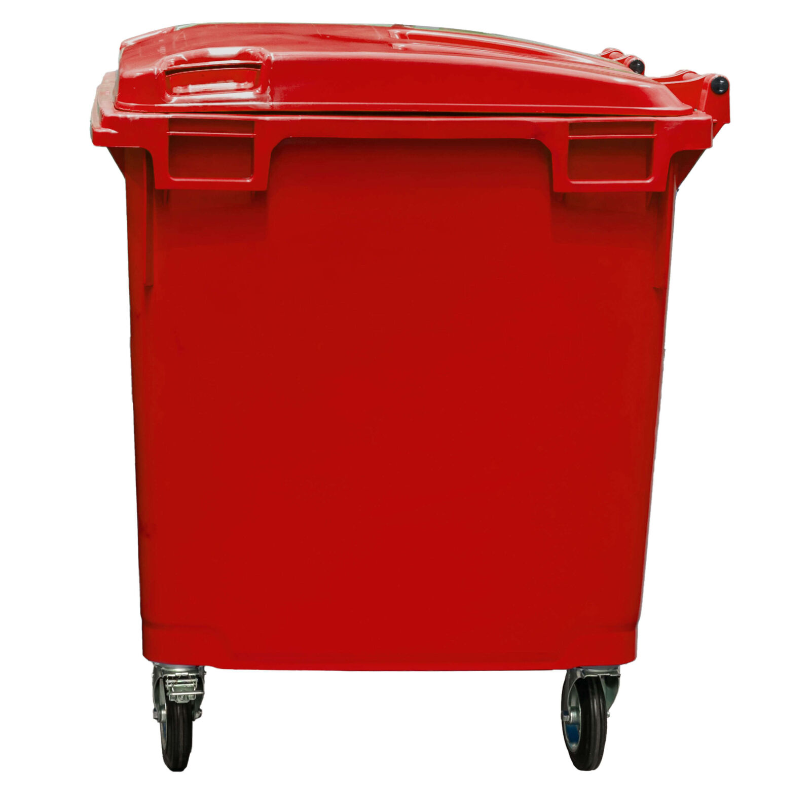Large Plastic Wheelie Bin  - Flat Lid 1100L (Red)