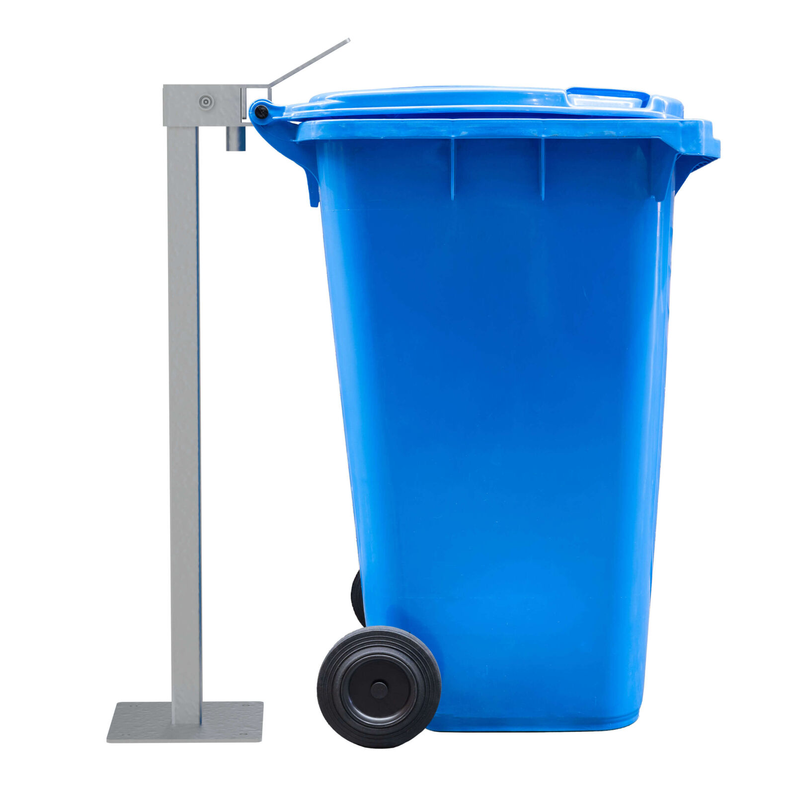 Single Wheelie Bin Stand with Base Plate (240L)