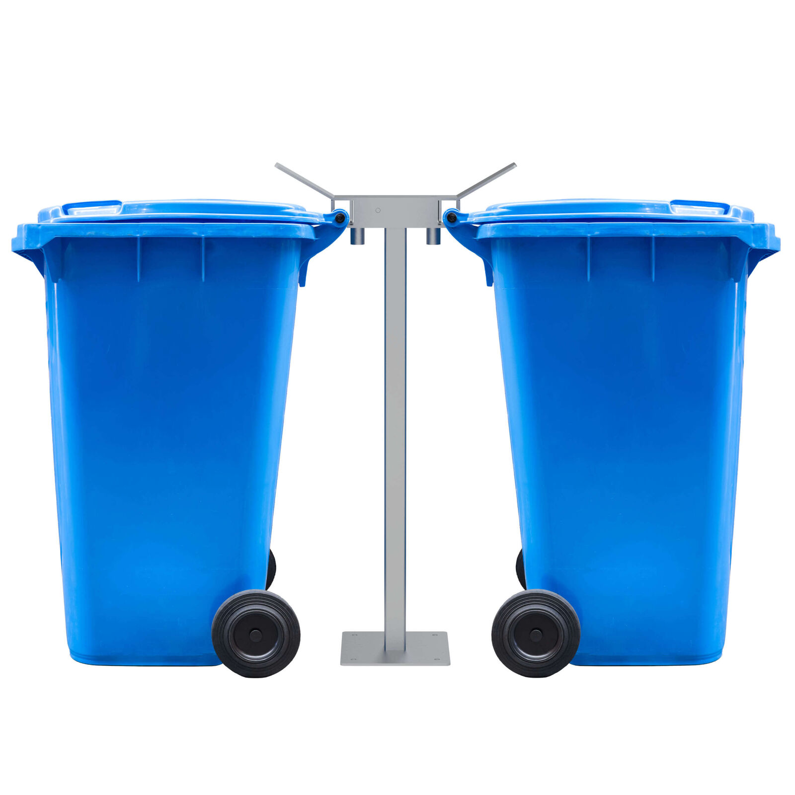 Double Wheelie Bin Stand with Base Plate (240L)