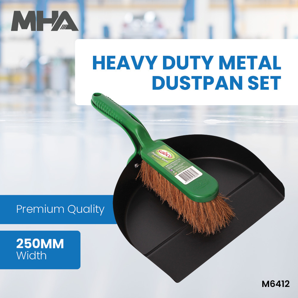 Heavy Duty Metal Dustpan Set