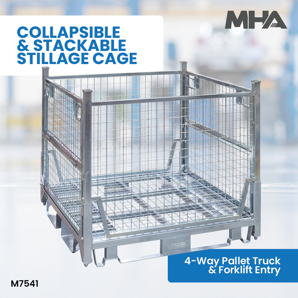 Collapsible & Stackable Stillage Cage