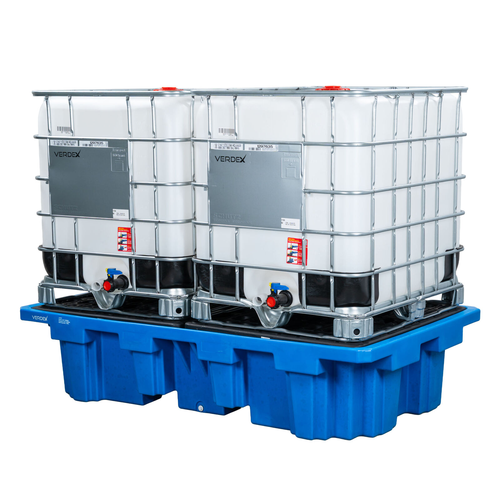 Double IBC Bunded Pallet - Blue (1100L Capacity)