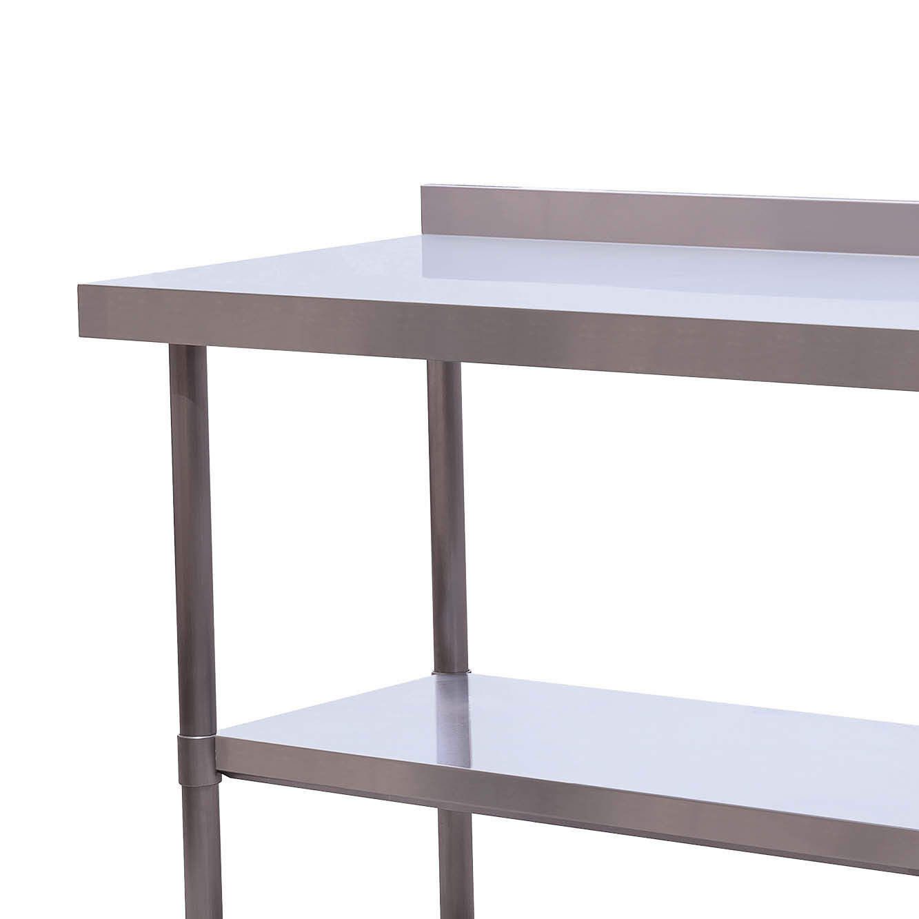Stainless Steel Bench with splashback 1200x600x900mm (WxDxH)