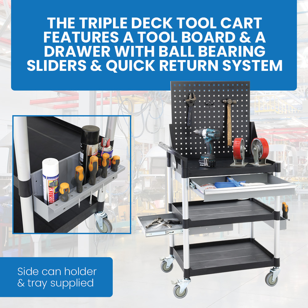 Triple Deck tool Cart