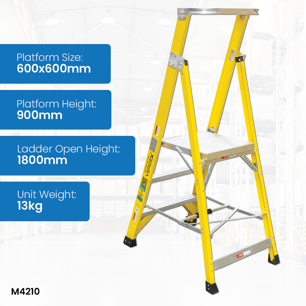 Fibreglass Industrial Platform Ladders