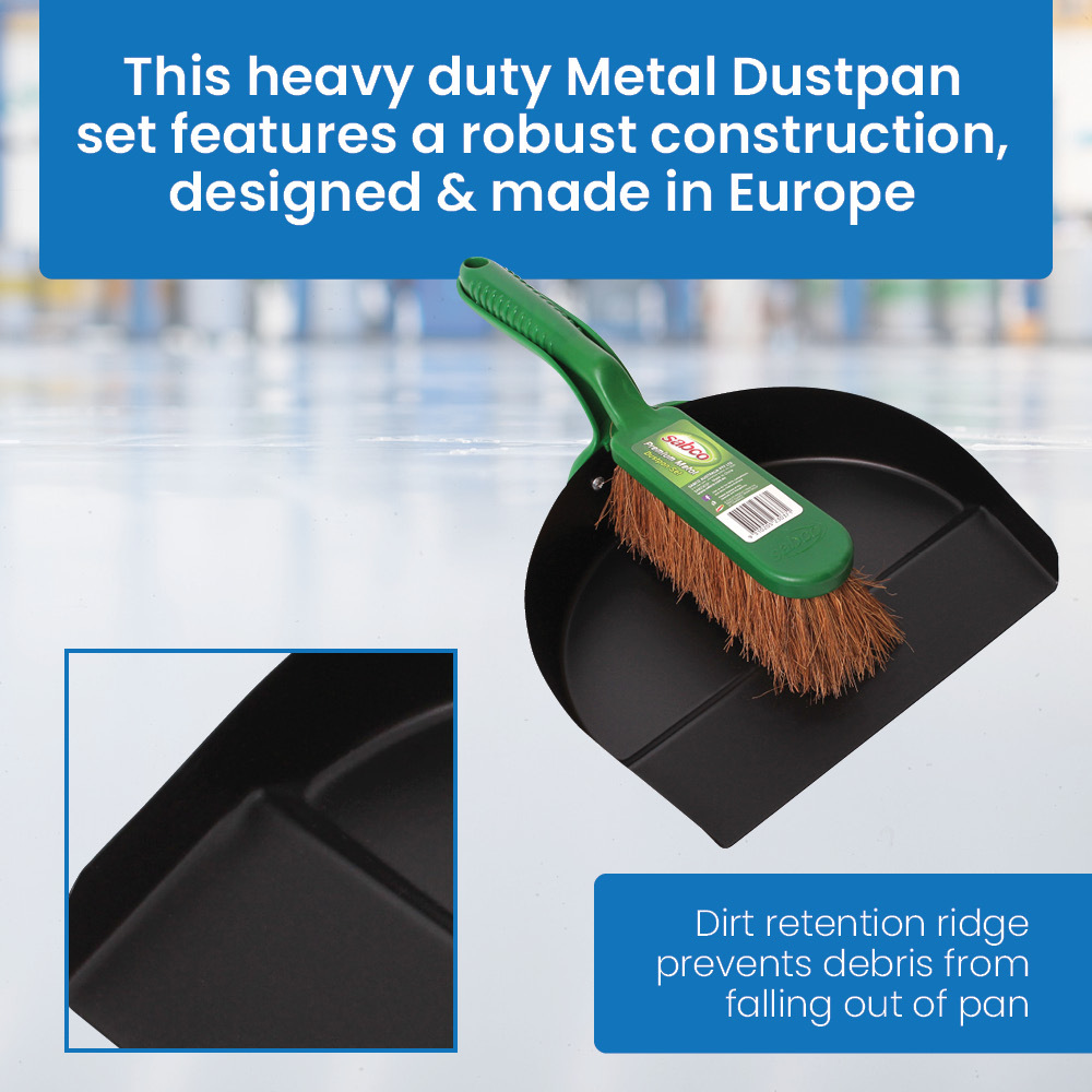 Heavy Duty Metal Dustpan Set