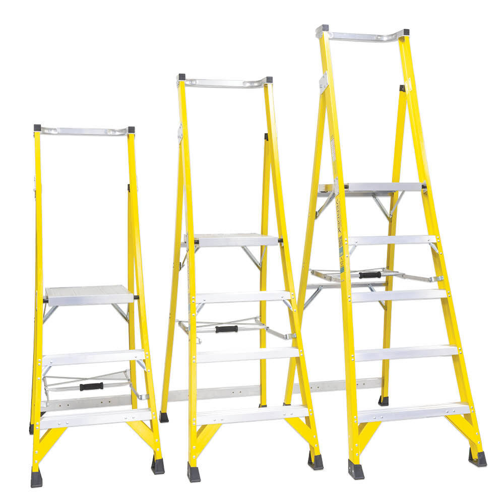Fibreglass Industrial Platform Ladders