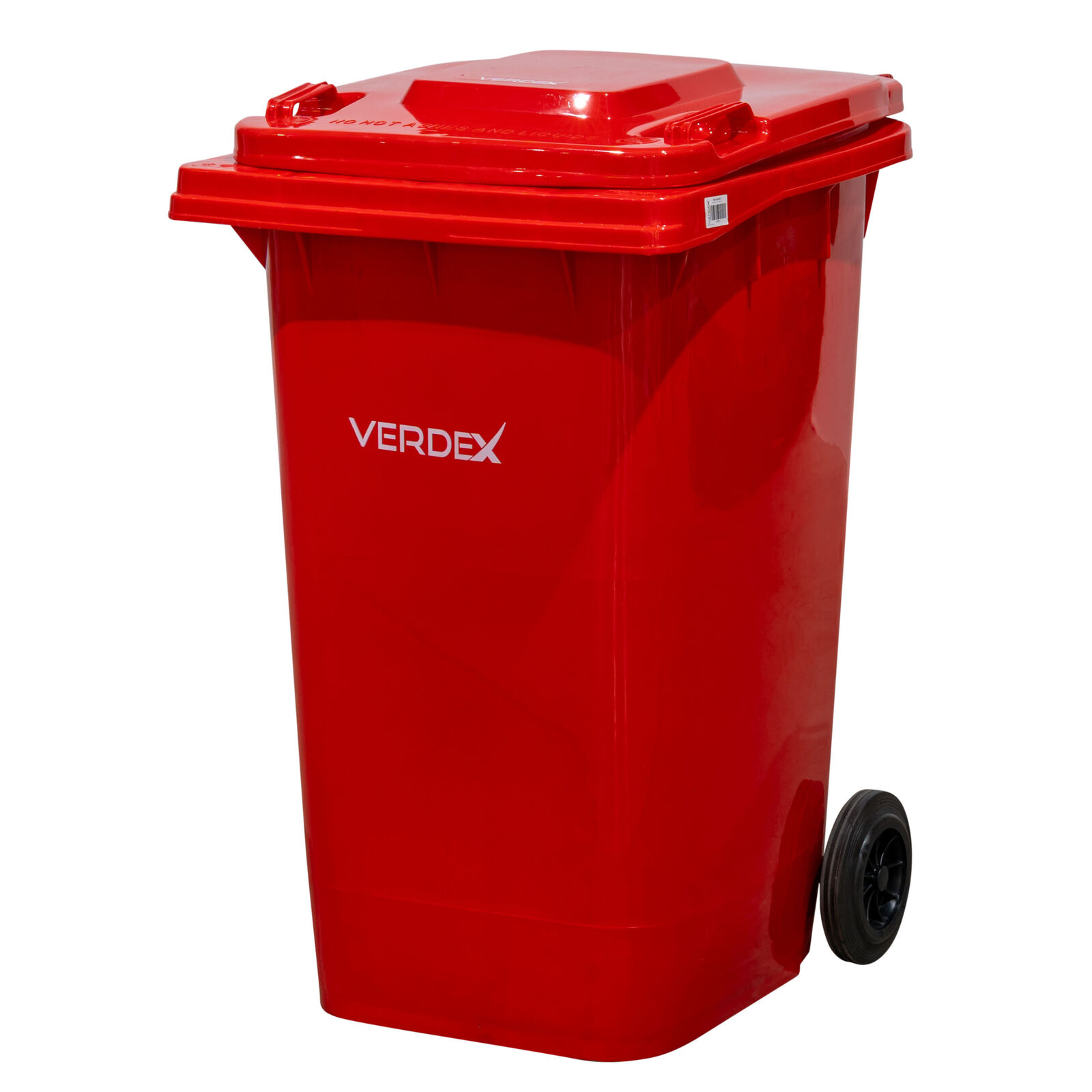 Plastic Wheelie Bin 240 Litre Red (580x730x1080mm - WxDxH)