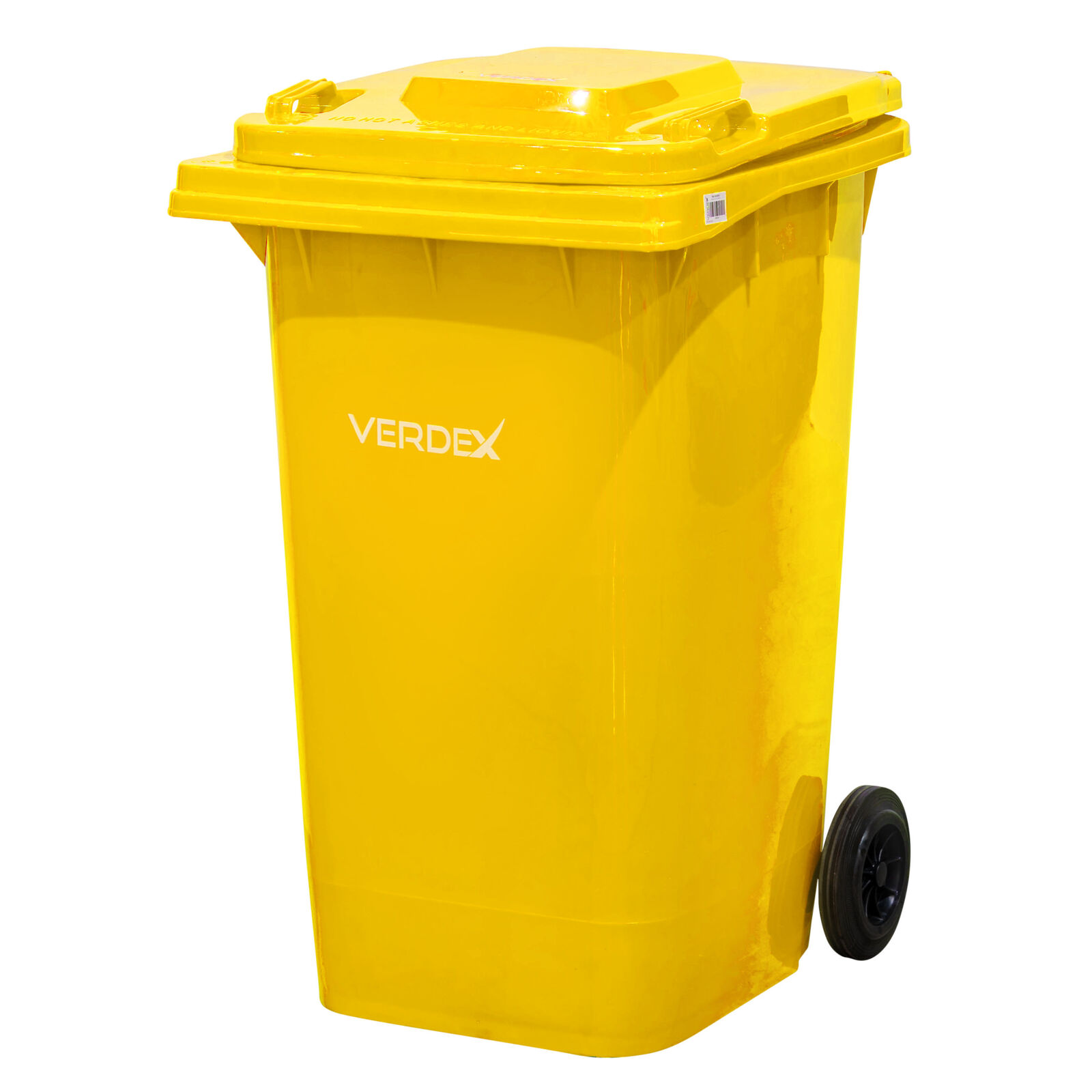 Plastic Wheelie Bin 240 Litre Yellow (580x730x1080mm - WxDxH)