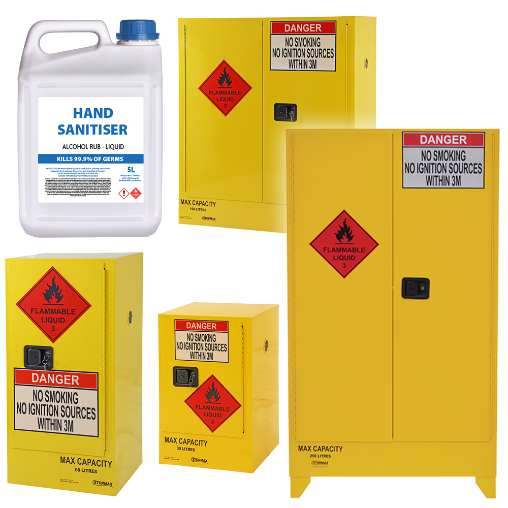 Sanitiser and Flammable Liquid Storage Australia MHA Products