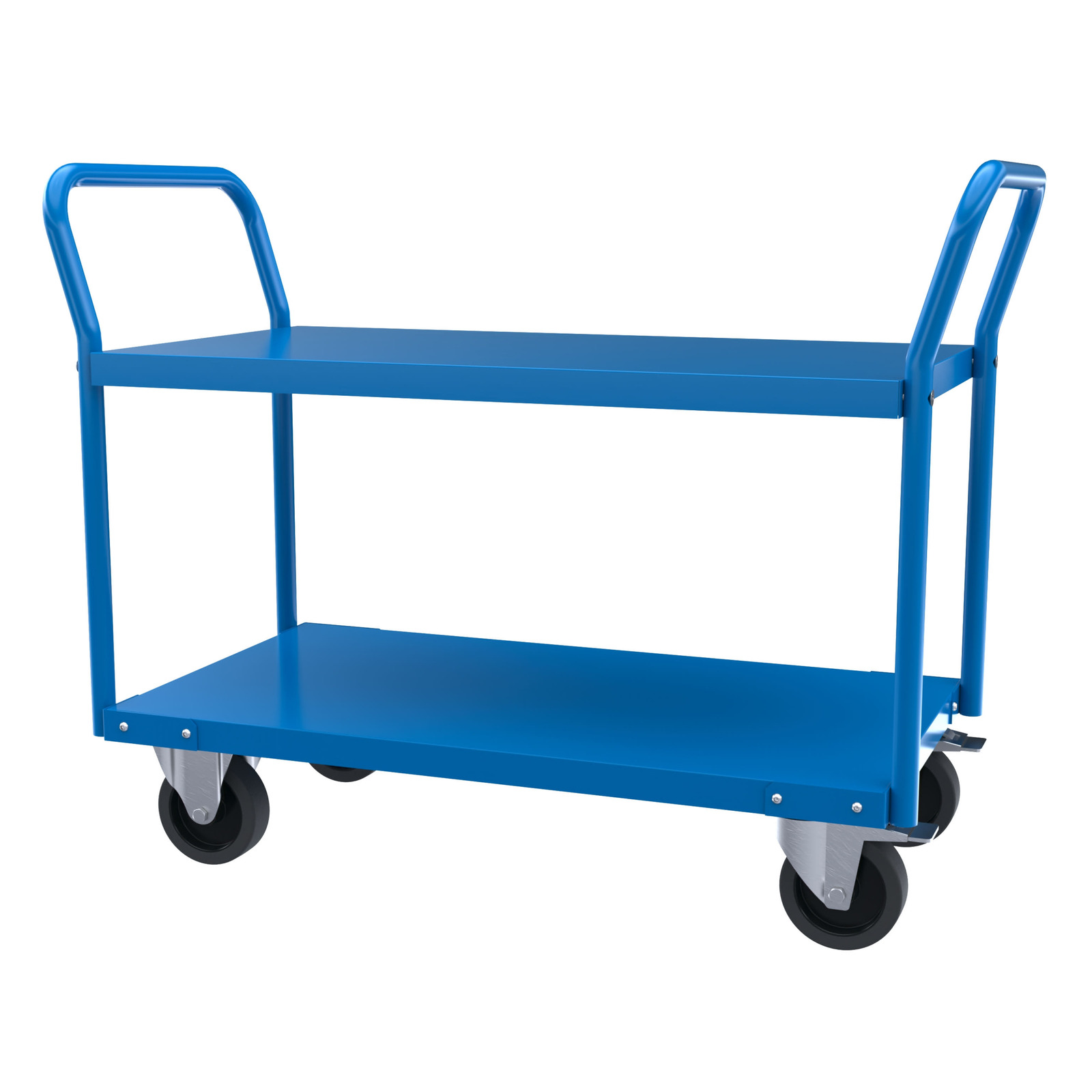 2 Tier Flat Packed Platform Trolley X Large 600x1100mm MHA Products