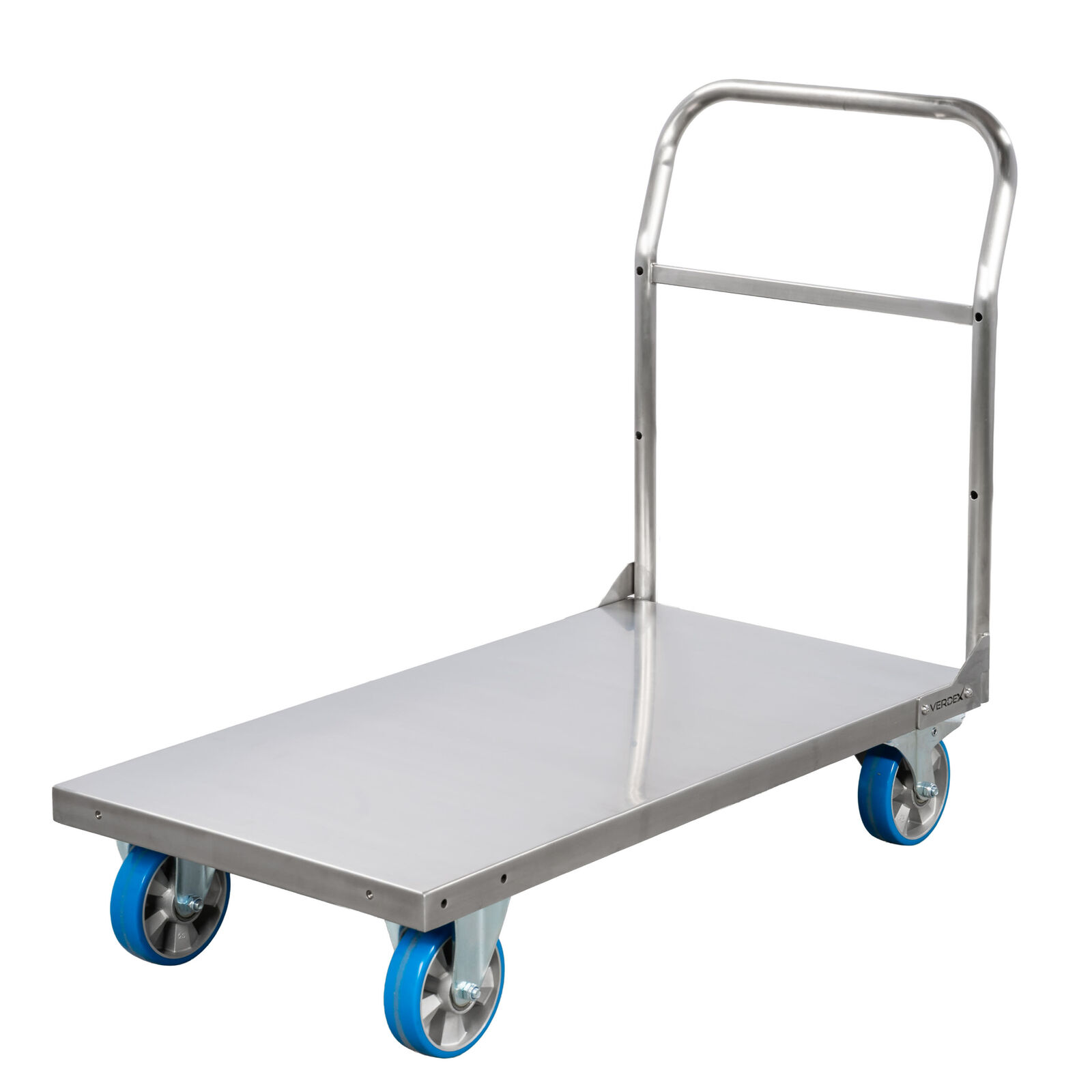 Stainless Steel Single Handle Platform Trolley