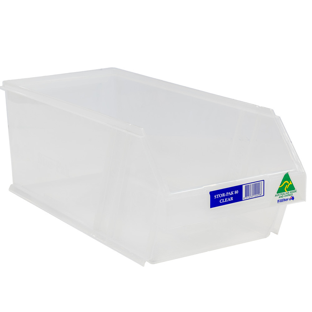 Stor-Pak No. #8 (200x440x165mm) WxDxH - 12L Capacity - CLEAR (6 per carton)