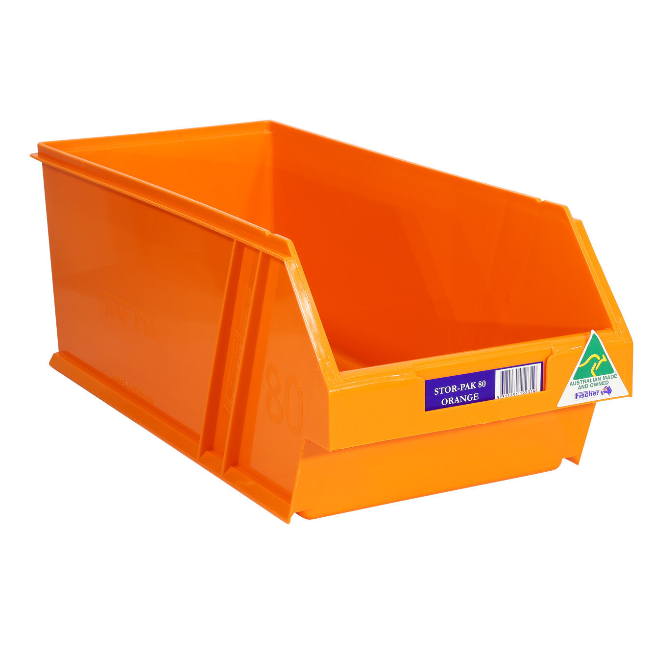 Stor-Pak No. #8 (200x440x165mm) WxDxH - 12L Capacity - ORANGE (6 per carton)