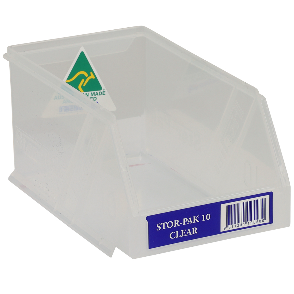 Stor-Pak No. #10 (100x170x85mm) WxDxH 1.0L capacity -CLEAR (6 per carton)