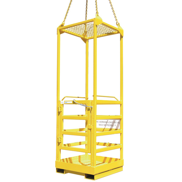 crane platform cage with mesh roof