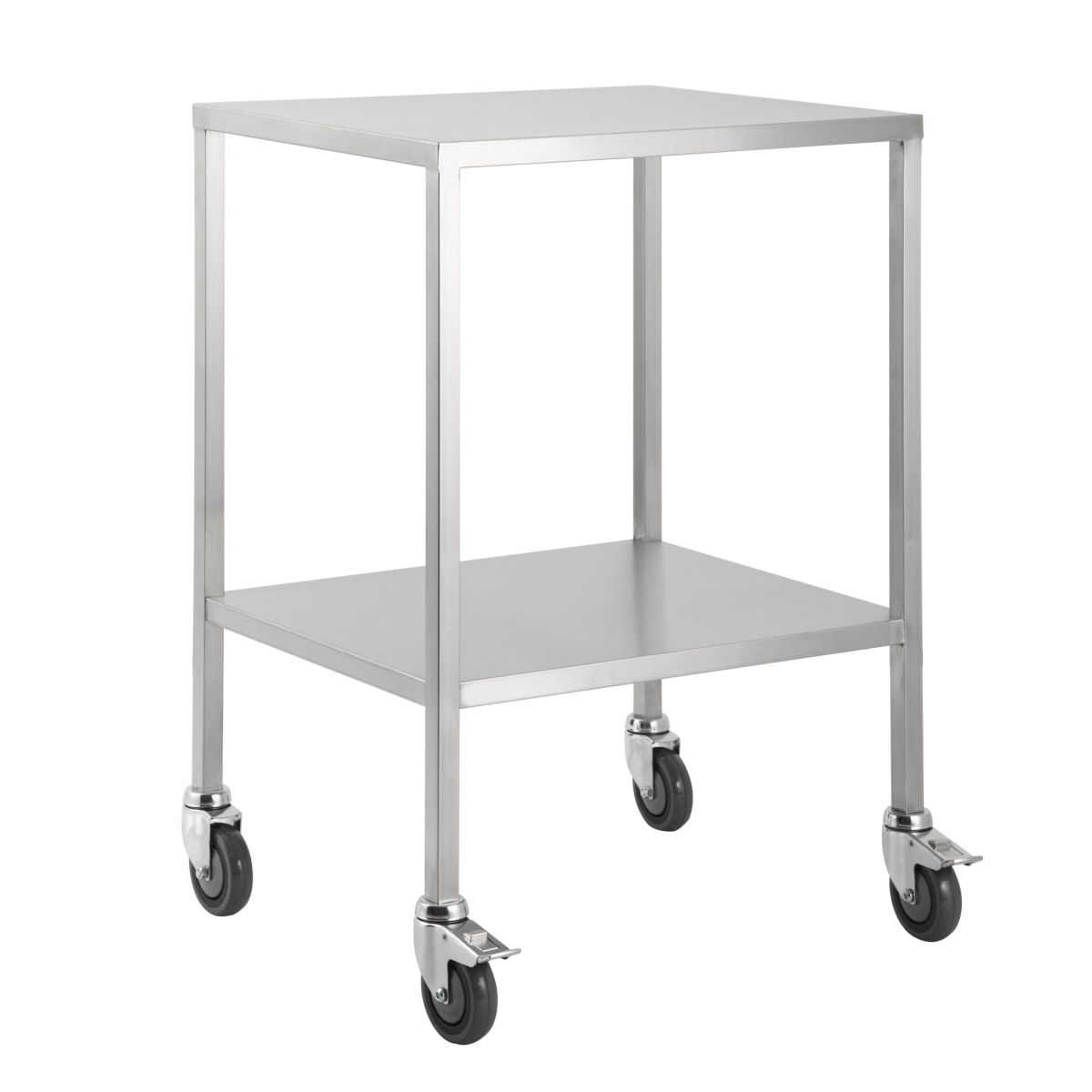 Single stainless steel trolley with no rails