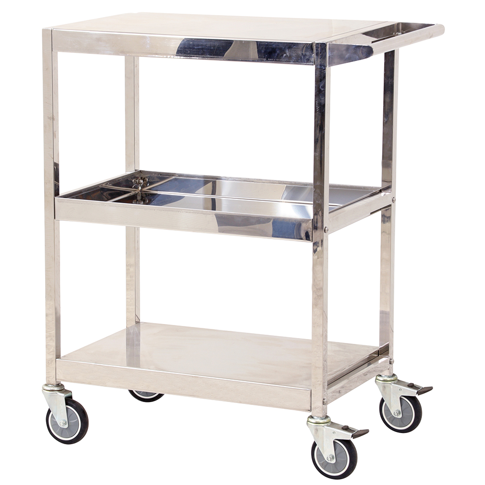 Stainless Steel 3 Tier Trolley