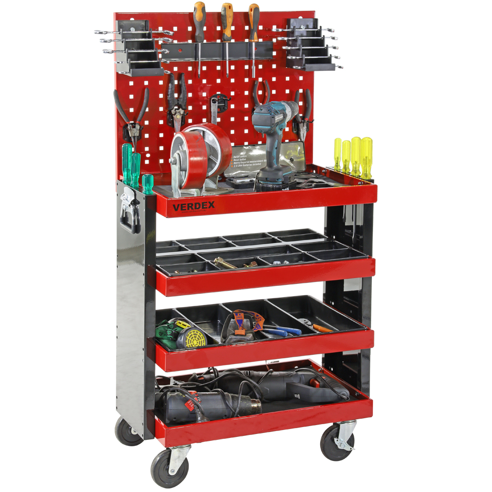 Quad Deck Tool Trolley