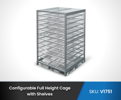 Configurable Full Height Cage with Shelves