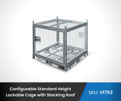 Configurable Half Height Cage with Stacking Roof