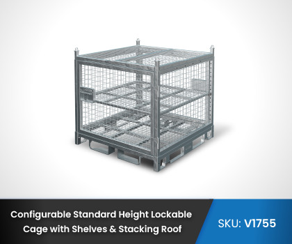 Configurable Half Height Cage with Shelves